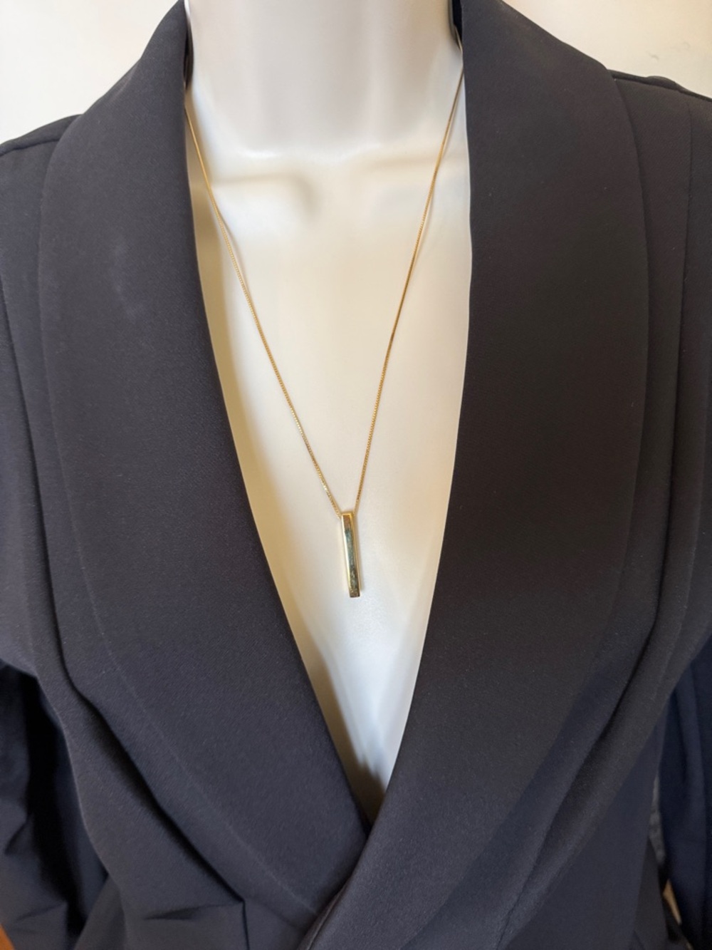 Gold Bar Pendant Necklace - Elegant Minimalist Jewelry